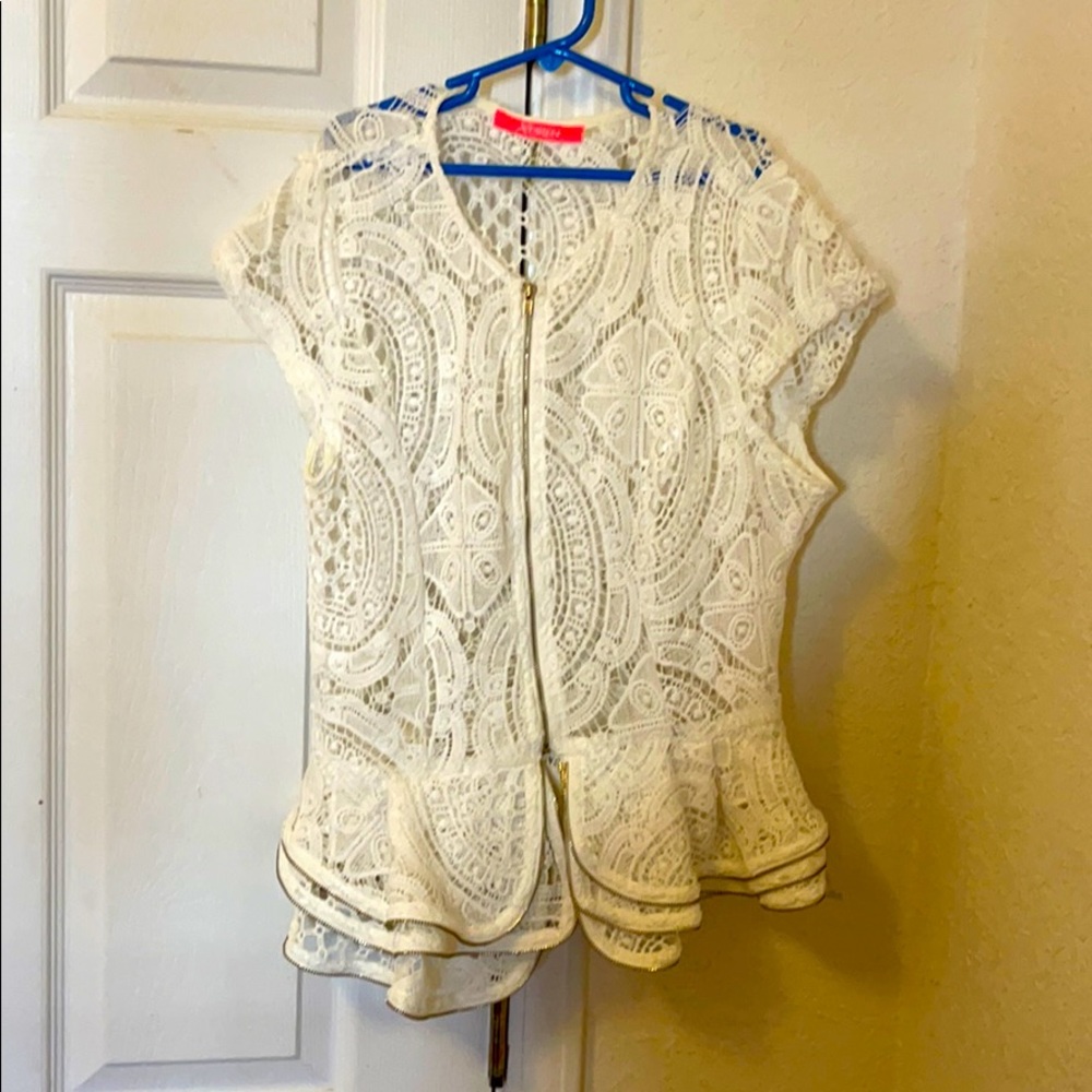 Off white lace shirt